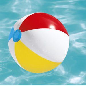 Play Day 13" Inflatable Beach Ball Multicolor, Ages 2+  New In Bag